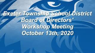 October 13 2020 Exeter Twp School Board Meeting [upl. by Llireva]