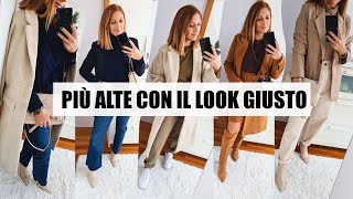 COME SEMBRARE PIU ALTE E MAGRE CON IL LOOK GIUSTO  Idee outfit autunno inverno Isabella Emme [upl. by Leahcim]