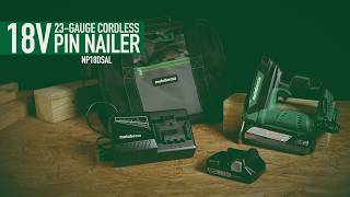 Metabo HPT NP18DSAL 18V Lithium Ion 23Ga Pin Nailer [upl. by Atinuj]