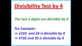 LEARN DIVISIBILITY TEST IN SECONDS [upl. by Gagne]