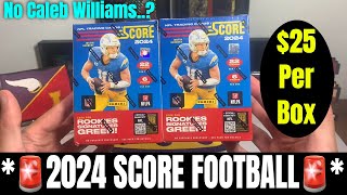 🚨FIRST LOOK AT 2024 SCORE FOOTBALL BLASTER BOXES🚨 So Many Rookie QBs No Caleb Williams [upl. by Yecam]