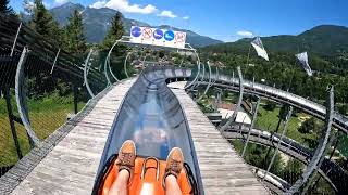 Sommerrodelbahn GarmischPartenkirchen summer slide Rodelbahn GarmischPartenkirchen Bayern [upl. by Ahsiekram61]