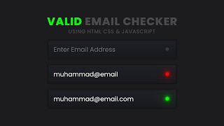 Check Email Validation with Javascript  Javascript Form Validation [upl. by Akimrehs70]