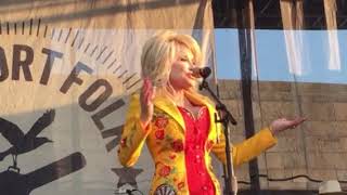 Dolly Parton Surprise Guest at Newport Folk Festival Crowd Goes WILD July 27 2019 [upl. by Mandi885]