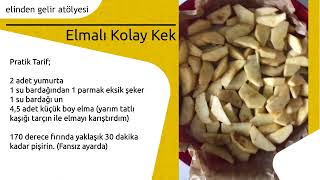 Az Malzemeli  Elmalı Kolay Kek [upl. by Luapnhoj907]