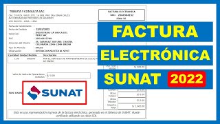 Cómo emitir una Factura Electrónica 2022  Sunat [upl. by Eanyl112]