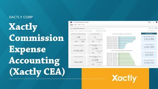 Xactly Commission Expense Accounting Xactly CEA [upl. by Laural]