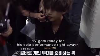 Exhausted BTS Kim Taehyung during concerts [upl. by Keri]