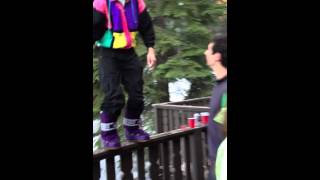 Power Hour back flip off of a porch railing [upl. by Rehctelf731]