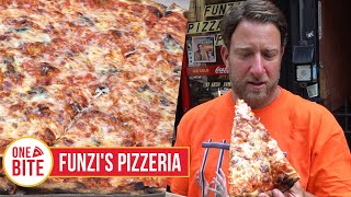 Barstool Pizza Review  Funzis Pizzeria New York NY [upl. by Neemsay]