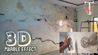 कैसे बनाना है 3️⃣D Marble Effect How to make STUCCO MARBLE effect asianpaints Royale Play design [upl. by Aspa]