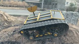 Tracked UGV Unmanned Aerial Vehicle Hill Climb [upl. by Surtimed]