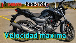 Hero Hunk 190 R Velocidad Maxima [upl. by Tooley]