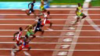 Usain Bolt  World Record Beijing  Gold 100m sprint 968 [upl. by Eycal]