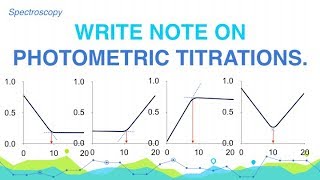 Write note on Photometric Titrations  Spectroscopy  Analytical Chemistry [upl. by Coray]