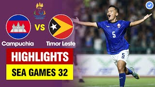 Highlights Campuchia vs Timor Leste  Bắn phá không nghỉ  phản công sắc lẹm  chủ nhà mở đại tiệc [upl. by Joktan]