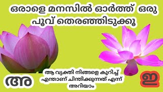 ഒരാളെ മനസിൽ ഓർത്ത് ഒരു പൂവ് തെരഞ്ഞിടുക്കൂ ആ വ്യക്തി നിങ്ങളെ കുറിച്ച് ചിന്തിക്കുന്നത് അറിയാം [upl. by Adyam]