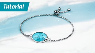 Armband mit Schiebeverschluss selber machen [upl. by Nesila]