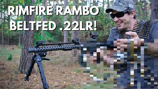 Full Auto Beltfed 22LR Machine Gun [upl. by Whall181]