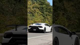 Twin Turbo Huracan Performante amp Urus Leaving a Car Show [upl. by Ladnor]