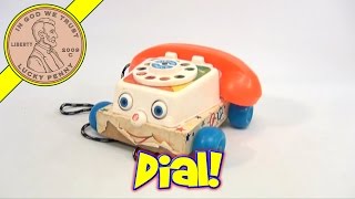 Vintage 1960s FisherPrice Rolling Chatter Telephone Toy 747 [upl. by Zima]