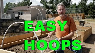 How to Make Hoops for Raised Beds 4 Ways [upl. by Sukramaj]