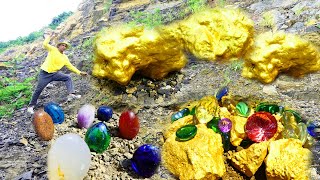 How to find gold and diamonds digging Gem mining [upl. by Naihtsirc]