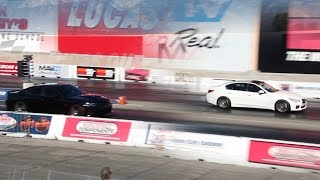 Infiniti Q50 Vs Dodge Charger SRT8  Drag Race [upl. by Gildus]