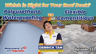 Waterproofing Roof Deck Polyurethane vs Flexible Cementitious [upl. by Evot]