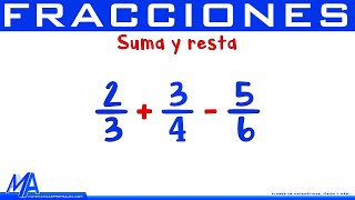 Cómo sumar o restar 3 o más fracciones [upl. by Milena]