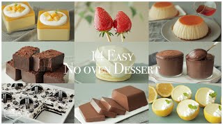 14가지 쉽고 간단한 노오븐 디저트 모음zip  14 Easy NoOven Dessert Recipe  홈베이킹 영상 모음 Baking Video  Cooking tree [upl. by Litt]