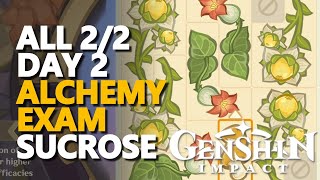 All Alchemy Exam Day 2 Genshin Impact [upl. by Neelahs873]