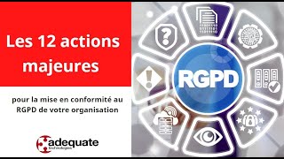 Les 12 actions majeures de conformité à mener dans le cadre du RGPD [upl. by Refeinnej738]