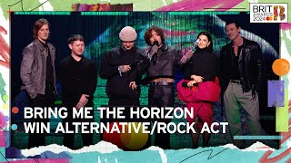 Bring Me The Horizon Win RockAlternative Act  The BRIT Awards 2024 [upl. by Holcomb623]