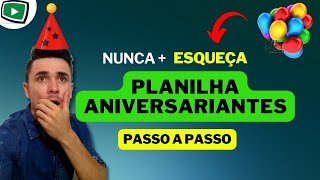 Como Criar Uma Planilha ANIVERSARIANTES DO MÊS no Excel Automática [upl. by Arema280]