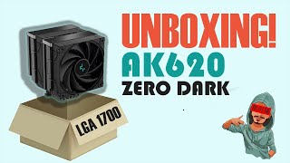 Deepcool AK620 ZERO DARK CPU Air Cooler Unboxing LGA 1700 [upl. by Garnette]