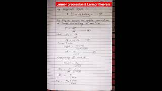 Larmor Precession  Larmor Theorem  Plasma Physics  larmor precession derivation physics ias [upl. by Yrol30]