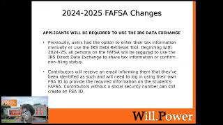 WP Parent and Family Relations Simplifying the FAFSA 23 [upl. by Chaffee]