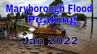 Maryborough Flood Peaking Jan 2022 [upl. by Nonarb274]