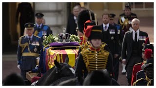 In full Queen’s coffin procession through London as Royal Family march in homage [upl. by Octavian]