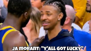 FULL CAPTIONS Ja Morant Trash Talks Draymond Green AND Steph Curry After Loss😂 [upl. by Whiney465]