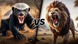 HONEY BADGER VS LION  Which Is The Toughest [upl. by Belldame696]