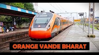 First Time On My Channel  ORANGE VANDE BHARAT EXPRESS [upl. by Setsero]