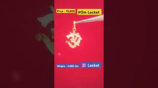 Latest Gold Om Locket Design with Price in 22karatgold locket jewellery omnamahshivaya [upl. by Eisse733]