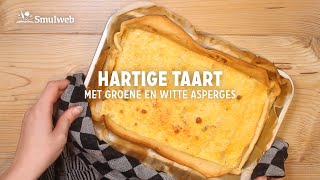 Hartige taart met witte en groene asperges [upl. by Aruabea]