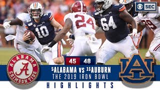 5 Alabama vs 15 Auburn Highlights Bama suffers HUGE loss in a wild 2019 Iron Bowl  CBS Sports [upl. by Yvan]