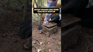 Ancient treasure chest found using metal detector shorts [upl. by Dyob]