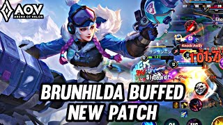 AOV  BRUNHILDA GAMEPLAY  BUFFED NEW PATCH  ARENA OF VALOR LIÊNQUÂNMOBILE ROV COT [upl. by Philbrook]