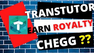 Earn royalty from Transtutors  Transtutors vs Chegg  Is Transtutors Chegg Alternate [upl. by Nnairac]