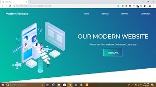 How To Create Modern Website Using HTML CSS in HINDI 2019 with SOURCE CODE [upl. by Ahsenre]